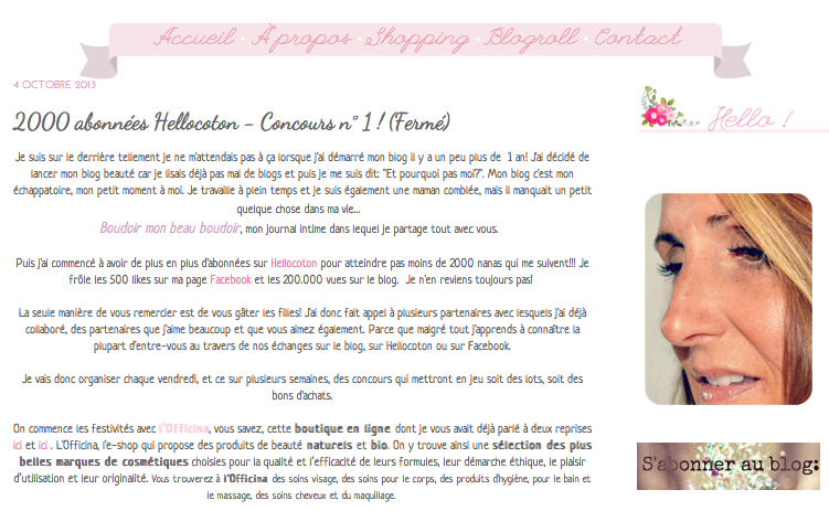 Boudoir mon beau Boudoir ) On commence les festivités avec l’Officina, vous savez, cette boutique en ligne dont je vous avait déjà parlé à deux reprises ici et ici . L'Officina, l'e-shop qui propose des produits d