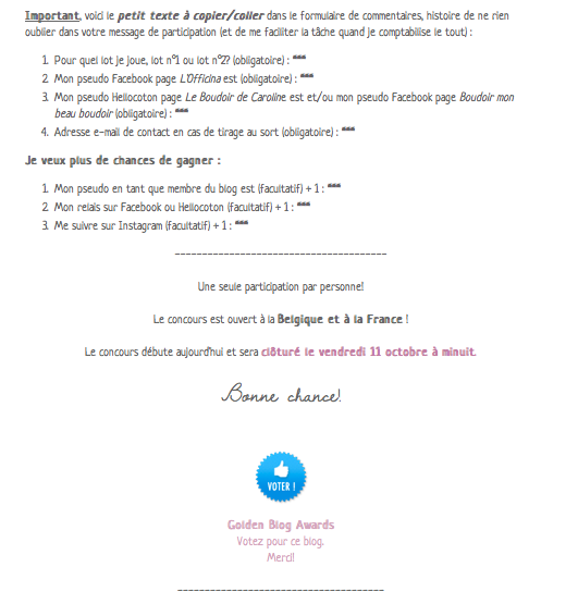 Boudoir mon beau Boudoir - Concours L'Officina Paris - Priti NYC - Balm Balm