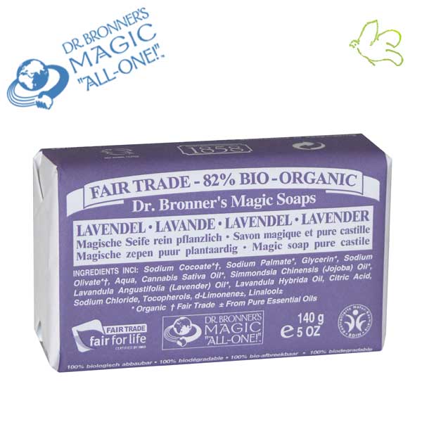 Dr. Bronner's Magic Soaps - Pain de Savon bio Lavande  