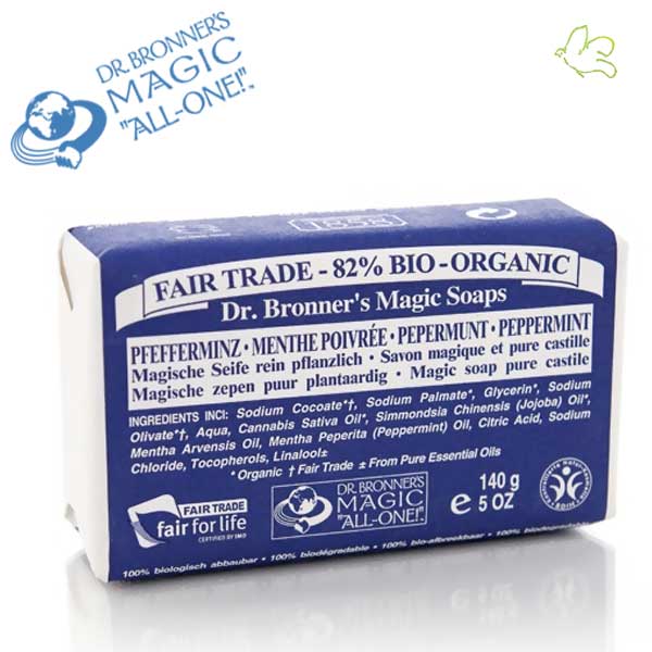 Dr. Bronner's Magic Soaps - Pain de Savon bio Menthe Poivrée  