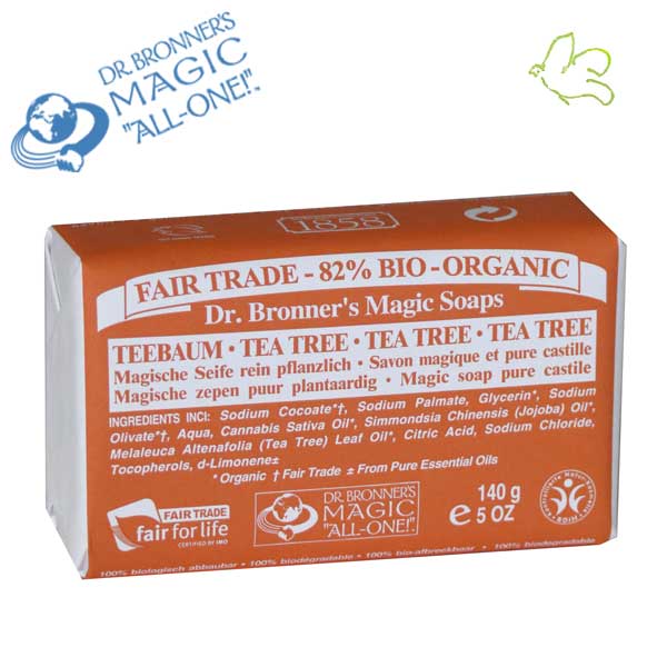Dr. Bronner's Magic Soaps - Pain de Savon bio Tea Tree  