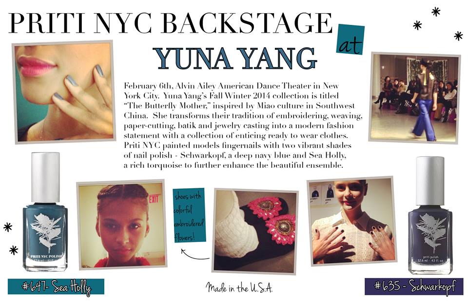 Priti NYC vernis à ongles Sea Holly - backstage Yuna Yang New York