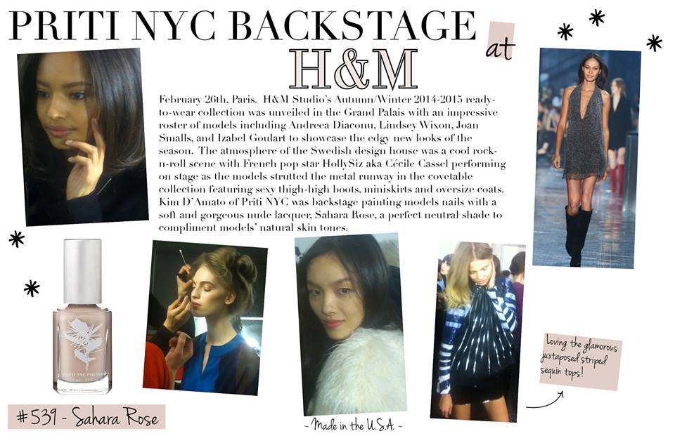Priti NYC backstage H & M