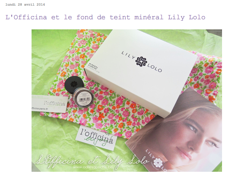 Odile Sacoche et le Fond de Teint Minéral Lily Lolo