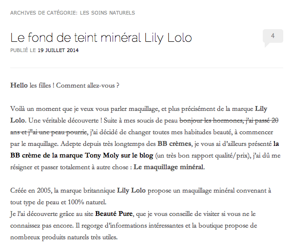 Le petit blog de Lucie - Le fond de teint minéral Lily Lolo