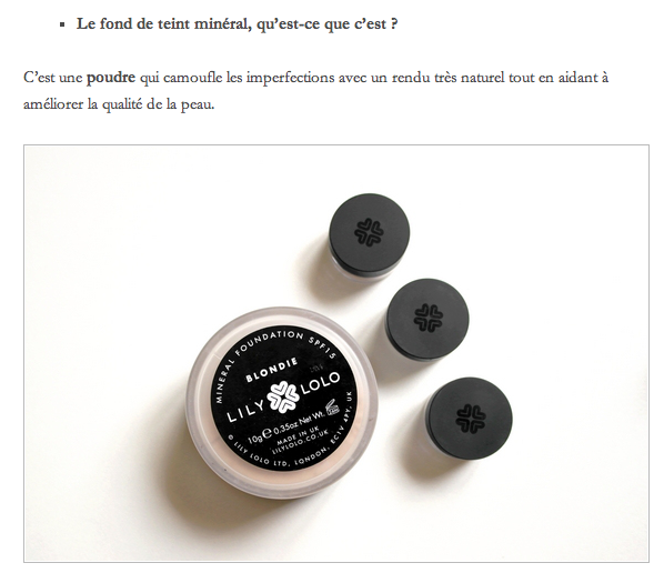 Le petit blog de Lucie - Le fond de teint minéral Lily Lolo