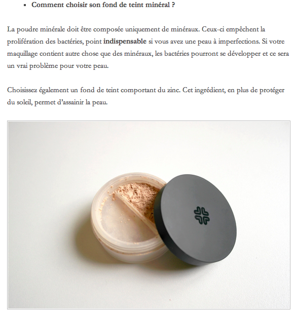 Le petit blog de Lucie - Le fond de teint minéral Lily Lolo