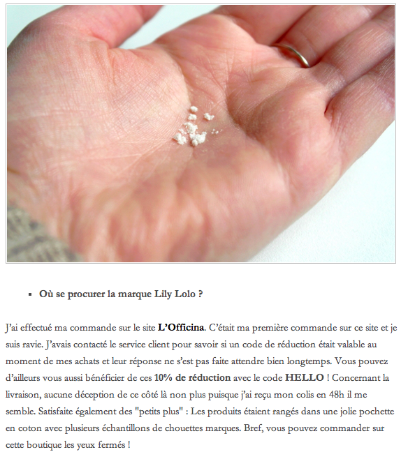 Le petit blog de Lucie - Le fond de teint minéral Lily Lolo