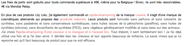 Lavera - Après-Shampooing Eclat Couleur Mangue Cheveux colorés ou méchés.