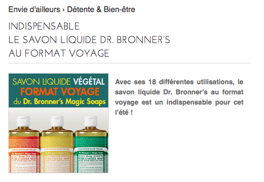 L'indispensable Savon liquide Dr. Bronner's