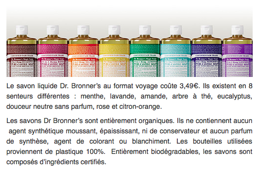 L'indispensable Savon liquide Dr. Bronner's - Flacon mini 50ml format voyage