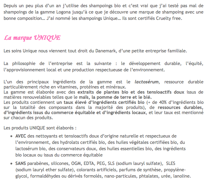 UNIQUE Haircare - soins capillaires bio du Danemark