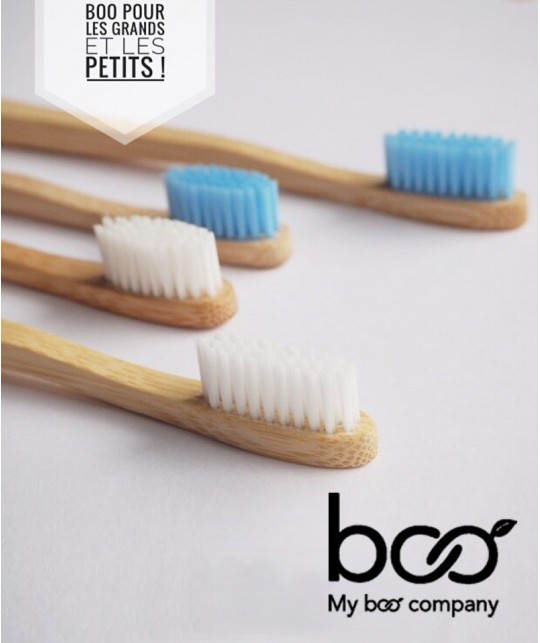 My Boo Company - Brosse à Dents recyclable en Bambou - Enfant (souple)
