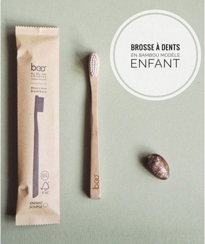 My Boo Company - Brosse à Dents recyclable en Bambou - Enfant (souple)
