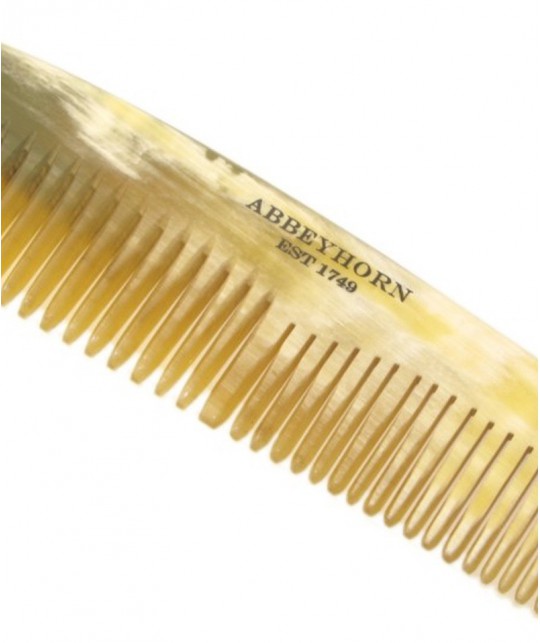 ABBEYHORN Horn Pocket Comb double tooth (15 cm)