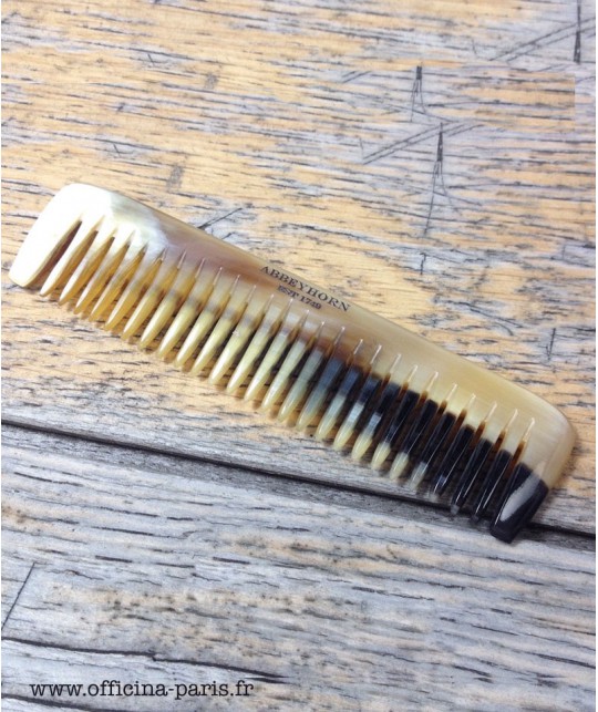 ABBEYHORN Small Horn Pocket Comb single tooth (9 cm)