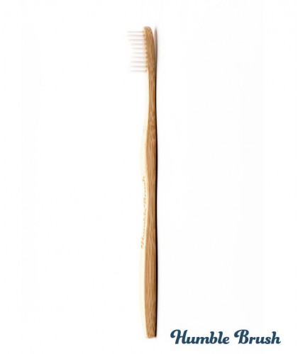 Humble Brush Brosse à Dents en Bambou écologique - blanc poils souples Vegan Cruelty free