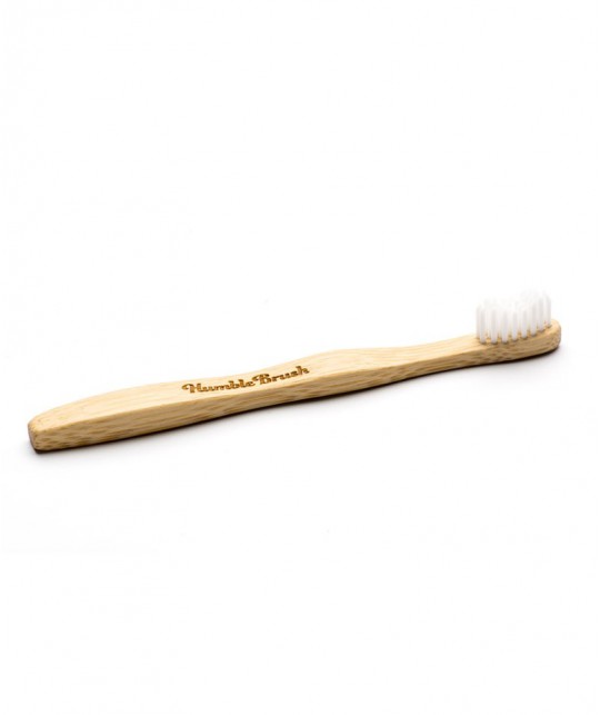 Humble Brush Kids - white ultra soft nylon bristles Vegan recyclable bamboo