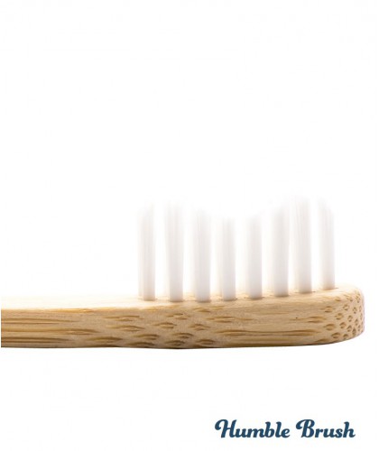 Humble Brush Bambus Zahnbürste für Kinder - weiss nylon Borsten Dupont vegan