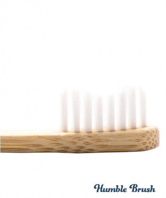 Humble Brush Kids - white ultra soft nylon bristles Vegan recyclable bamboo