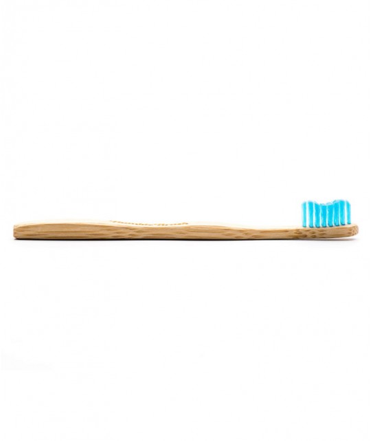 Brosse à Dents en Bambou Enfant - bleu Vegan poils nylon ultra doux Humble Brush