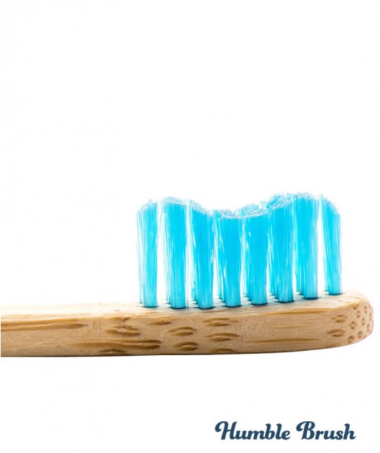 Humble Brush Kids - blue Toothbrush Bamboo recyclable ultrasoft