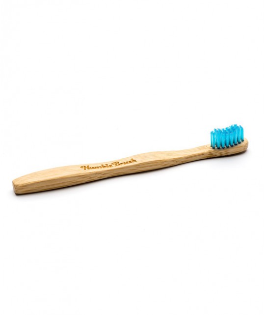 Humble Brush Brosse à Dents en Bambou Enfant - bleu Vegan poils nylon ultra doux France