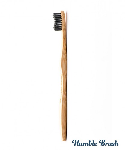 Humble Brush Brosse à Dents écologique en Bambou Adulte - noir poils souples Vegan Cruelty free