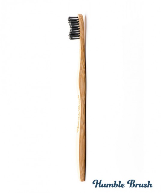 Humble Brush Brosse à Dents écologique en Bambou Adulte - noir poils souples Vegan Cruelty free