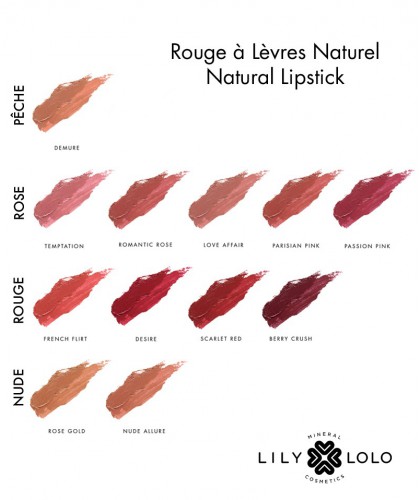 Lily Lolo Natural Lipstick swatch collection