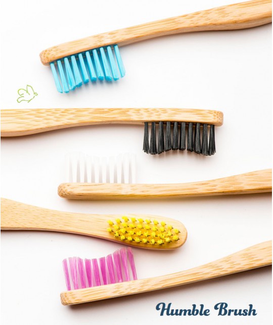 Humble Brush Sustainable Bamboo Toothbrush soft Nylon bristles BPA free Vegan Cruelty free