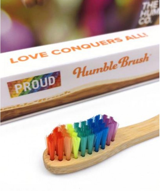 Humble Brush Bambus Zahnbürste - Regenbogen Proud Edition Erwachsene