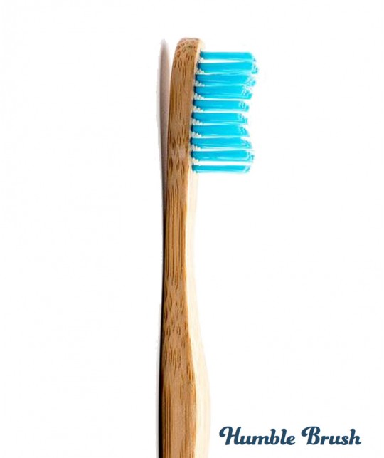 Brosse à Dents en Bambou Humble Brush  - bleu poils souples Vegan Cruelty free