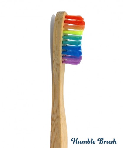 Humble Brush Bamboo Toothbrush Adult - rainbow Proud Edition