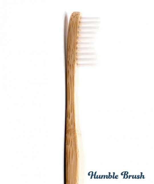 Humble Brush Brosse à Dents en Bambou Adulte - blanc poils souples Vegan Cruelty free