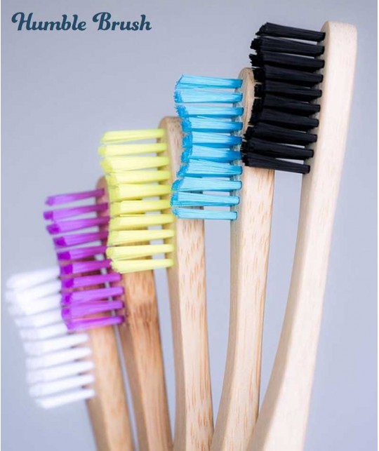 Humble Brush Sustainable Bamboo Toothbrush soft Nylon bristles BPA free Vegan Cruelty free