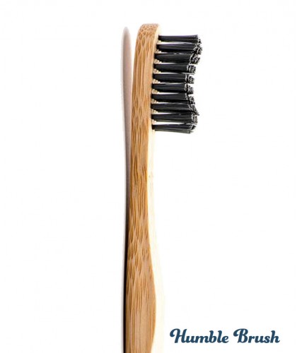 Humble Brush Brosse à Dents en Bambou Adulte - noir poils souples Vegan Cruelty free
