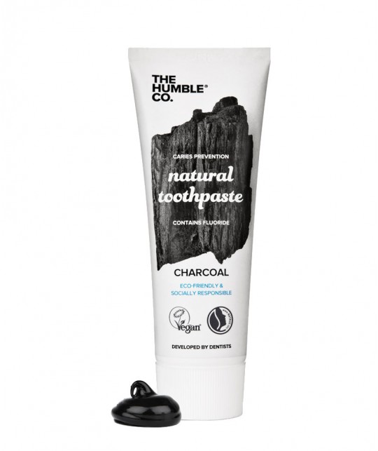 The Humble Brush Natural Toothpaste Charcoal Vegan organic certified fluoride