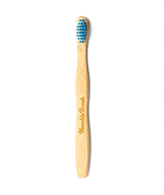 Humble Brush Brosse à Dents en Bambou Enfant - bleu Vegan poils nylon ultra doux