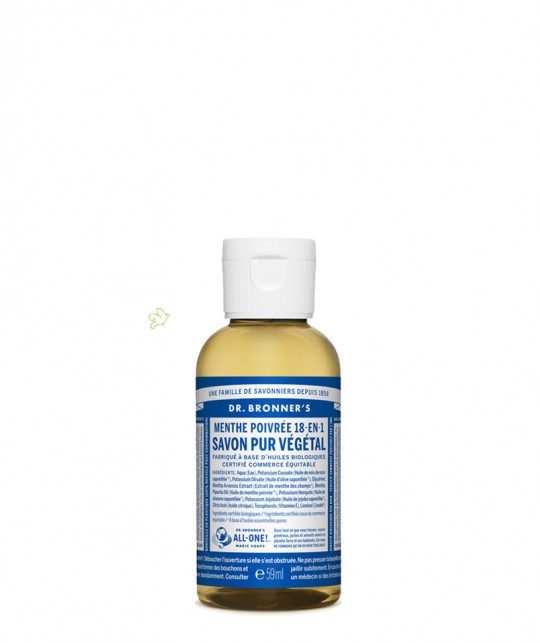 Dr. Bronner's - Organic Liquid Soap Peppermint travel size 60ml