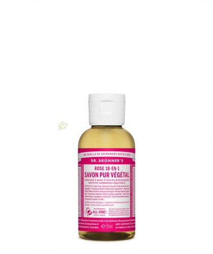 Dr. Bronner's - Organic Liquid Soap Rose travel size 60ml