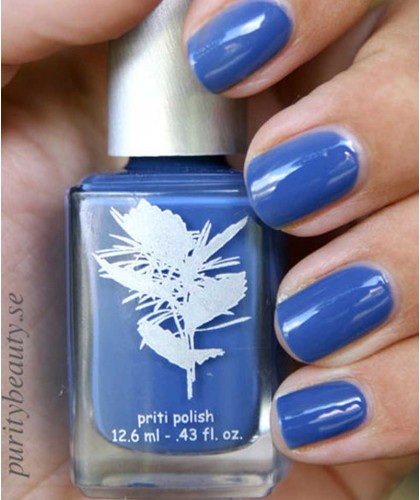 Priti NYC - Vernis Naturel non-toxique Californian Bluebell bleu swatch