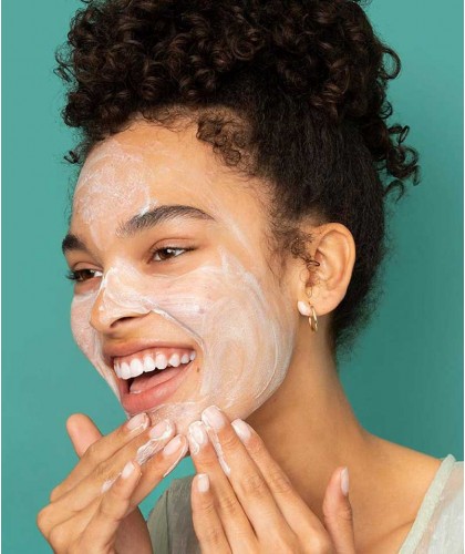 REN clean skincare Masque clarifiant Peau Nette Clearcalm imperfections acné végétal cosmétique teint bio naturel flacon pompe