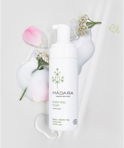 MADARA cosmétique Mousse Nettoyante Purifiante bio organic cosmetics vegan certifié acné peau grasse