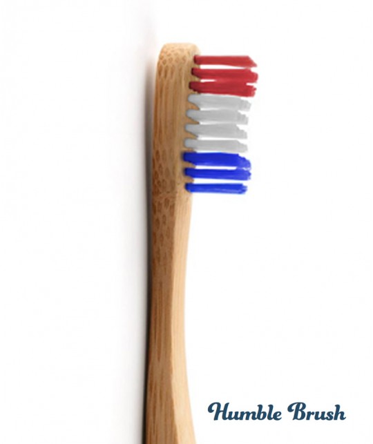 Humble Brush Bambus Zahnbürste Soft - Vive la France umweltfreundlich Vegan bleu blanc rouge