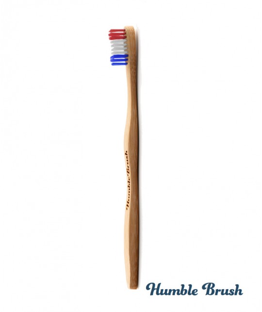 Humble Brush Bambus Zahnbürste Erwachsene - Vive la France Vegan bleu blanc rouge