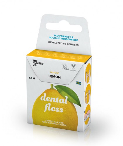 Humble Brush Fil dentaire écologique - Citron Vegan recyclable compostable