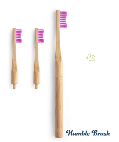 Humble Brush Bamboo Toothbrush with replaceable heads removable Vegan sustainable zero waste