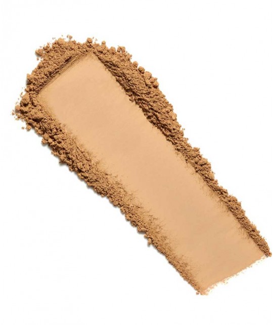 LILY LOLO Mineral-Puder Foundation SPF15 Hot Chocolate swatch Naturkosmetik l'Officina Paris