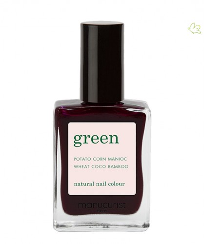 Manucurist Nail Polish GREEN  Hollyhock dark red natural Box Green Three Steps